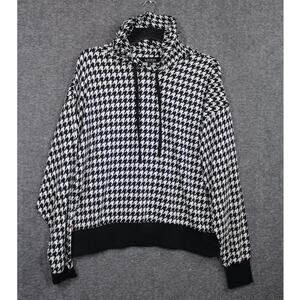 Lauren Ralph Lauren Houndstooth French Terry Hoodie Sweatshirt Medium Everyday